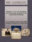 Image for Wiborg V. U.S. U.S. Supreme Court Transcript of Record with Supporting Pleadings