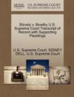 Image for Shively V. Bowlby U.S. Supreme Court Transcript of Record with Supporting Pleadings
