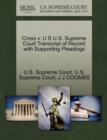 Image for Cross V. U S U.S. Supreme Court Transcript of Record with Supporting Pleadings