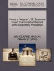 Image for Hines V. Keyser U.S. Supreme Court Transcript of Record with Supporting Pleadings