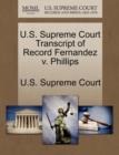 Image for U.S. Supreme Court Transcript of Record Fernandez V. Phillips
