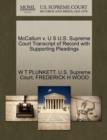 Image for McCallum V. U S U.S. Supreme Court Transcript of Record with Supporting Pleadings