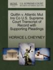 Image for Quillin V. Atlantic Mut Ins Co U.S. Supreme Court Transcript of Record with Supporting Pleadings