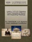 Image for Lewis V. U S U.S. Supreme Court Transcript of Record with Supporting Pleadings