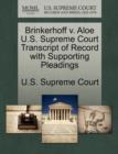 Image for Brinkerhoff V. Aloe U.S. Supreme Court Transcript of Record with Supporting Pleadings