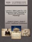 Image for Lennox V. Allen-Lane Co. U.S. Supreme Court Transcript of Record with Supporting Pleadings