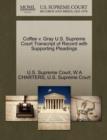 Image for Coffee V. Gray U.S. Supreme Court Transcript of Record with Supporting Pleadings