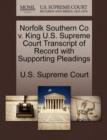 Image for Norfolk Southern Co V. King U.S. Supreme Court Transcript of Record with Supporting Pleadings