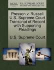 Image for Presson V. Russell U.S. Supreme Court Transcript of Record with Supporting Pleadings