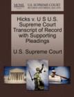 Image for Hicks V. U S U.S. Supreme Court Transcript of Record with Supporting Pleadings