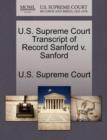 Image for U.S. Supreme Court Transcript of Record Sanford V. Sanford