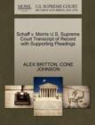 Image for Schaff V. Morris U.S. Supreme Court Transcript of Record with Supporting Pleadings