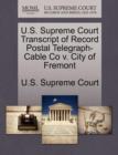 Image for U.S. Supreme Court Transcript of Record Postal Telegraph-Cable Co V. City of Fremont