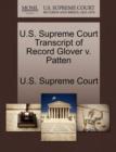 Image for U.S. Supreme Court Transcript of Record Glover V. Patten
