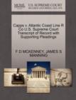 Image for Capps V. Atlantic Coast Line R Co U.S. Supreme Court Transcript of Record with Supporting Pleadings