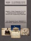 Image for Geekie V. Kirby Carpenter Co U.S. Supreme Court Transcript of Record with Supporting Pleadings