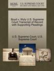 Image for Boyd V. Wyly U.S. Supreme Court Transcript of Record with Supporting Pleadings