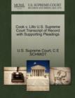 Image for Cook V. Lillo U.S. Supreme Court Transcript of Record with Supporting Pleadings