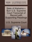 Image for State of Alabama V. Burr U.S. Supreme Court Transcript of Record with Supporting Pleadings