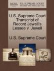 Image for U.S. Supreme Court Transcript of Record Jewell&#39;s Lessee V. Jewell
