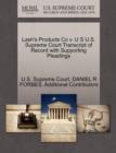 Image for Lash&#39;s Products Co V. U S U.S. Supreme Court Transcript of Record with Supporting Pleadings