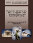 Image for Chesapeake &amp; O Canal Co V. Ray U.S. Supreme Court Transcript of Record with Supporting Pleadings