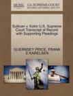 Image for Sullivan V. Kohn U.S. Supreme Court Transcript of Record with Supporting Pleadings