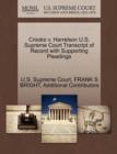 Image for Crooks V. Harrelson U.S. Supreme Court Transcript of Record with Supporting Pleadings