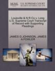 Image for Louisville & N R Co V. Long U.S. Supreme Court Transcript of Record with Supporting Pleadings