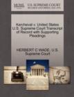 Image for Kercheval V. United States U.S. Supreme Court Transcript of Record with Supporting Pleadings