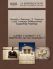 Image for Gossett V. Swinney U.S. Supreme Court Transcript of Record with Supporting Pleadings
