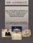Image for New York &amp; Albany Lighterage Co, People of State of New York Ex Rel, V. Lynch U.S. Supreme Court Transcript of Record with Supporting Pleadings