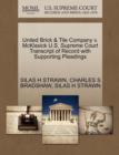 Image for United Brick &amp; Tile Company V. McKissick U.S. Supreme Court Transcript of Record with Supporting Pleadings