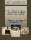 Image for Finder V. Smith U.S. Supreme Court Transcript of Record with Supporting Pleadings
