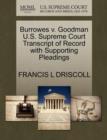 Image for Burrowes V. Goodman U.S. Supreme Court Transcript of Record with Supporting Pleadings
