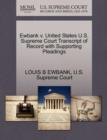Image for Ewbank V. United States U.S. Supreme Court Transcript of Record with Supporting Pleadings