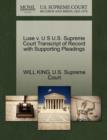 Image for Luse V. U S U.S. Supreme Court Transcript of Record with Supporting Pleadings