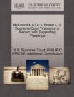 Image for McCormick &amp; Co V. Brown U.S. Supreme Court Transcript of Record with Supporting Pleadings