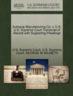 Image for Autoquip Manufacturing Co. V. U.S. U.S. Supreme Court Transcript of Record with Supporting Pleadings