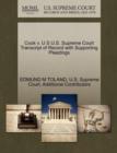 Image for Cook V. U S U.S. Supreme Court Transcript of Record with Supporting Pleadings