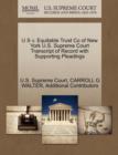 Image for U S V. Equitable Trust Co of New York U.S. Supreme Court Transcript of Record with Supporting Pleadings