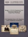Image for Berger V. U S U.S. Supreme Court Transcript of Record with Supporting Pleadings