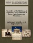 Image for Howard V. United States U.S. Supreme Court Transcript of Record with Supporting Pleadings