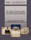Image for Hill V. Martin : Dorrance V. Martin U.S. Supreme Court Transcript of Record with Supporting Pleadings