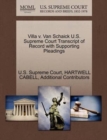 Image for Villa V. Van Schaick U.S. Supreme Court Transcript of Record with Supporting Pleadings