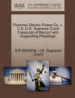 Image for Potomac Electric Power Co. V. U.S. U.S. Supreme Court Transcript of Record with Supporting Pleadings