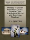 Image for Standley V. Graham Production Co U.S. Supreme Court Transcript of Record with Supporting Pleadings