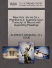 Image for New York Life Ins Co V. Weintrob U.S. Supreme Court Transcript of Record with Supporting Pleadings