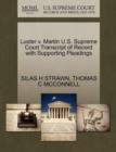 Image for Luster V. Martin U.S. Supreme Court Transcript of Record with Supporting Pleadings