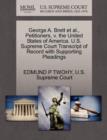 Image for George A. Brett Et Al., Petitioners, V. the United States of America. U.S. Supreme Court Transcript of Record with Supporting Pleadings